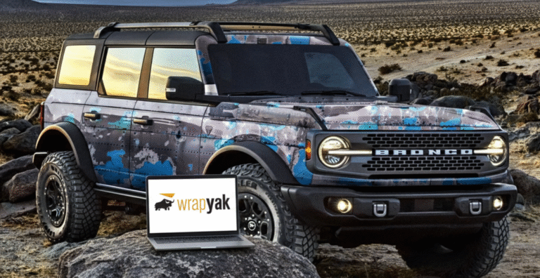 Ford Bronco with WARPLANE Wrap and Laptop