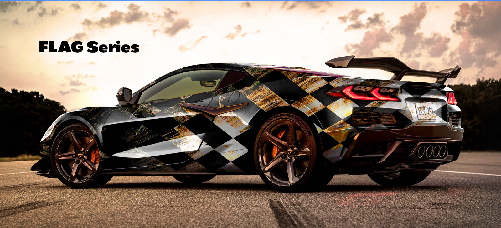 Corvette with Flag Series