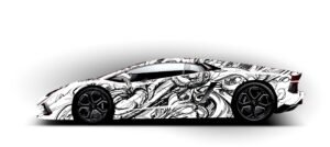 Lamborghini with DRWN 3 Pattern